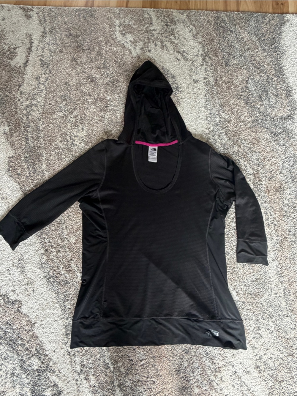 The North Face Black Active Top with Silver Logo